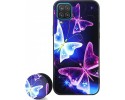 Θήκη με Popsocket Σχέδιο Butterflies Back Cover για Samsung Galaxy A12