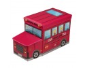 Κουτί Αποθήκευσης - Σκαμπό - Παιδικό Λεωφορείο με 2 Θέσεις