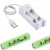 2 μπαταρίες ΑΑΑ Ni-Mh 700mAh με φορτιστή USB διπλό
