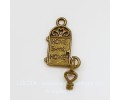 Σπιτάκι home sweet home με κλειδάκι, Μπρονζέ 1,8*0,8cm-20τεμ