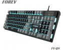 Forev FV-Q8 Gaming Μηχανικό Πληκτρολόγιο με RGB φωτισμό (Αγγλικό US) Γκρι
