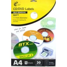Ετικέτες Αυτοκόλλητες για DVD/CD 30 τμχ.