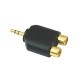Μετατροπέας Jack από 3,5mm αρσενικό σε 2xRCA θηλυκό